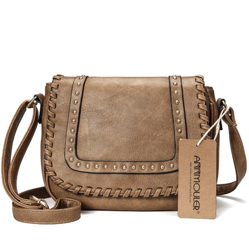 Fade Washed Hippie Leather CrossBody Bag - Various Colours