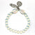 Opalite Crystal Bracelet With Stainless Steel Pendants