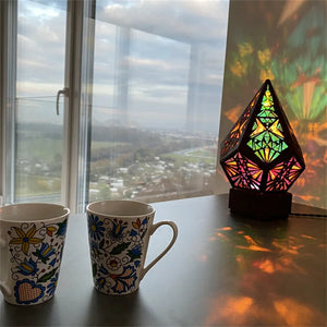 Bohemian Wooden Led Projection Night Lamp