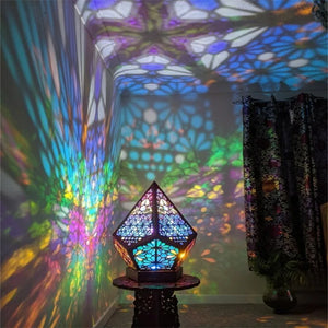 Bohemian Wooden Led Projection Night Lamp